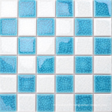 Australia Style Apartment Bathroom Decorative Ceramic Blue White Mosaic Tile